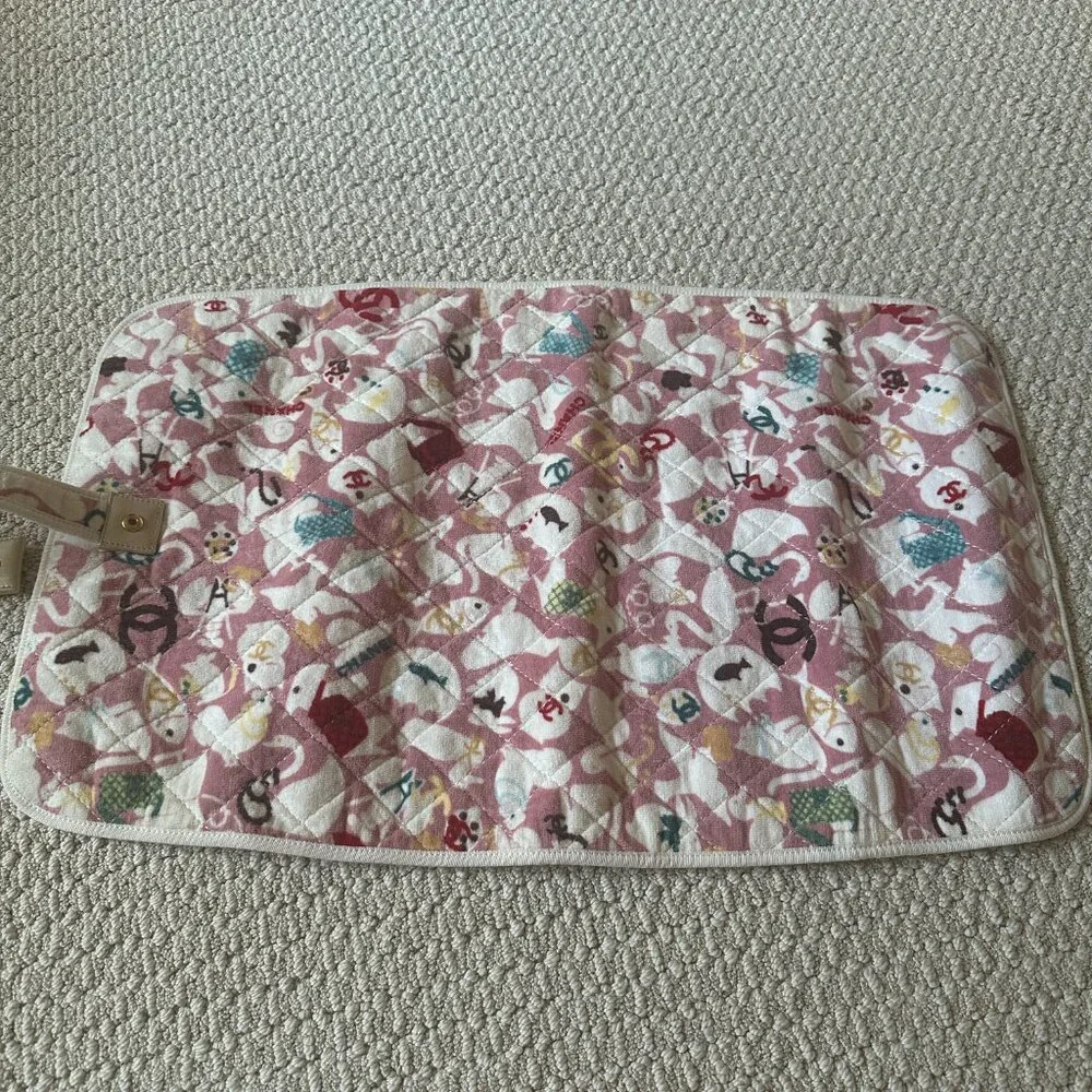 Authentic Chanel Terry Cloth Animal Print Diaper Changing Mat - Picture 8 of 8